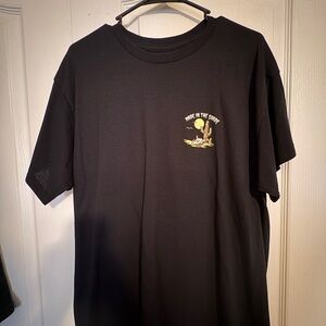 Retrofit Black Tee with Graphic Design